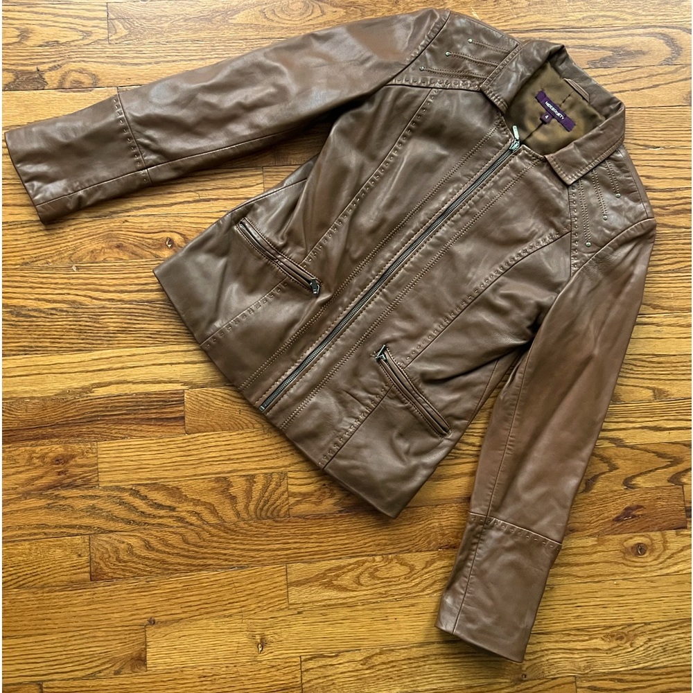 Gorgeous Hide Society brown leather coat! Never used!